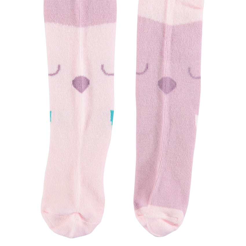 Lot de 2 collants épais motif hibou en jacquard 