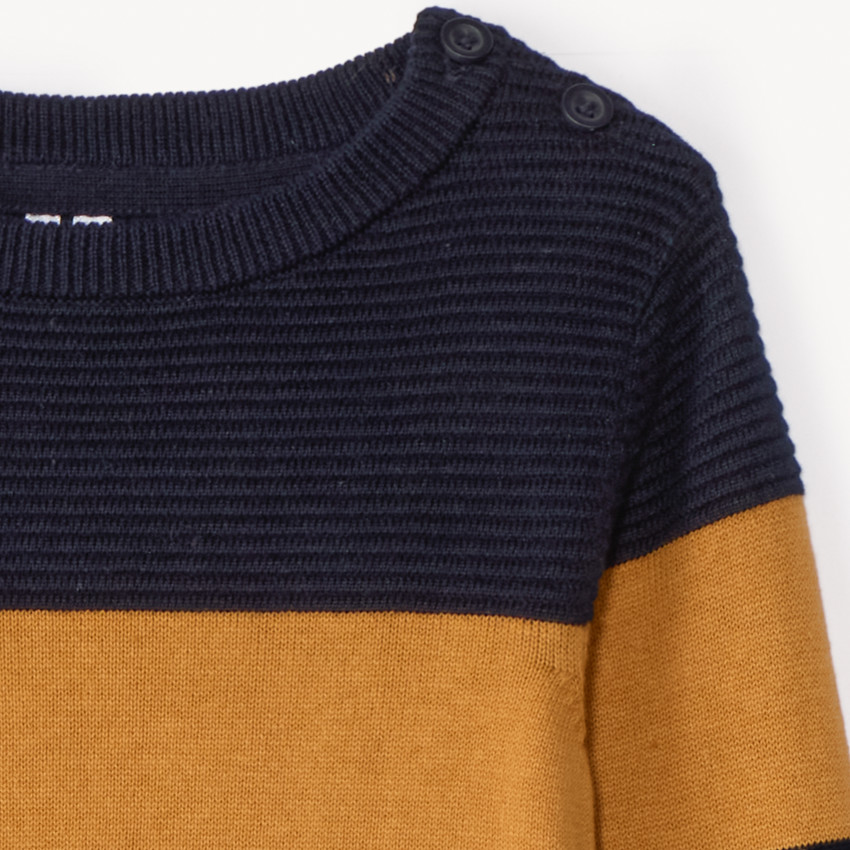 Pull en tricot fantaisie rayé pour bébé garçon 