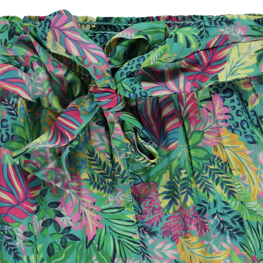 Παντελόνι καμπάνα με σχέδιο φυτών για κορίτσι 