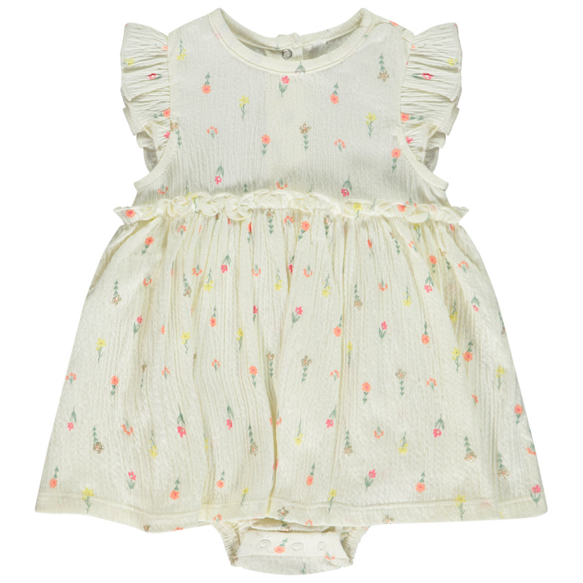 Robe body en jersey froissé imprimé pour bébé fille = Φόρεμα body από jersey με τσαλακωμένο print για bebe κορίτσι 