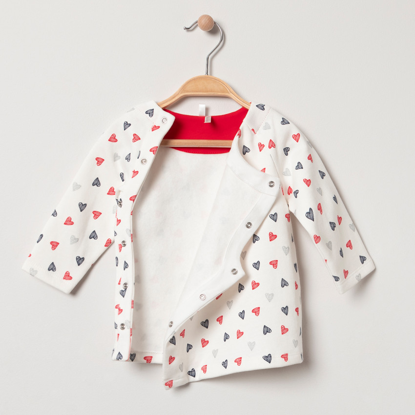 Jogging en molleton imprimé coeurs  