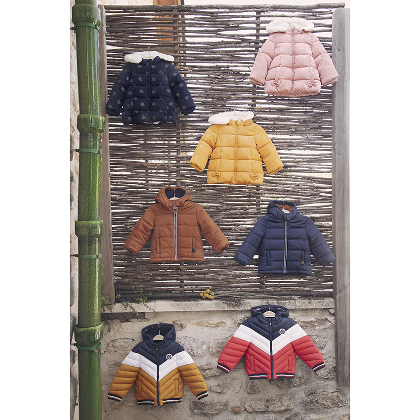 Παλτό με κουκούλα και επένδυση από μικροπολάρ για μωρό αγόρι 