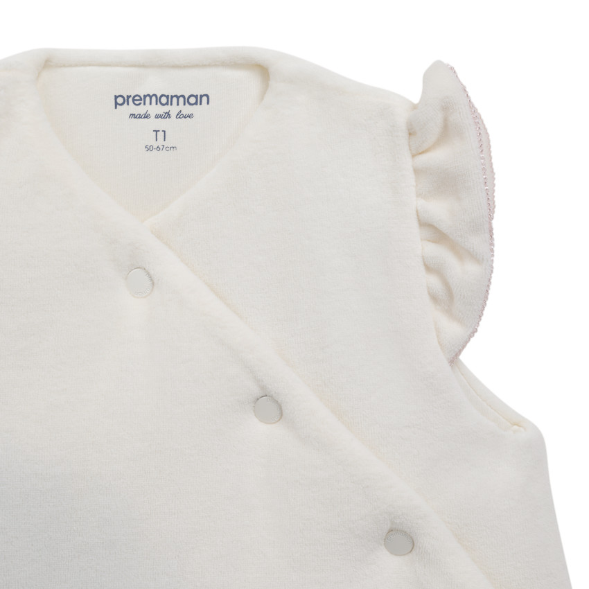 Αμάνικος υπνόσακος TOG 3 από βελουτέ Little Deer εκρού 