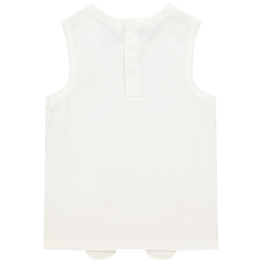 Αμάνικο μπλουζάκι με σχέδιο ζώων και λεπτομέρειες σε ανάγλυφο 