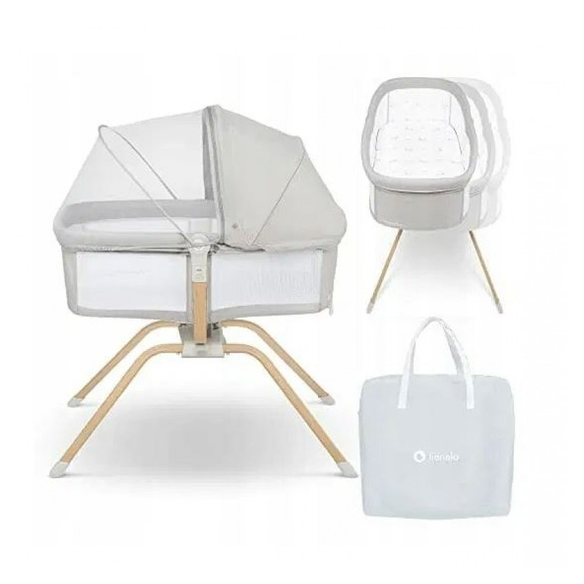 Lionelo πτυσσόμενο λίκνο 3 σε 1 Malin beige sand 