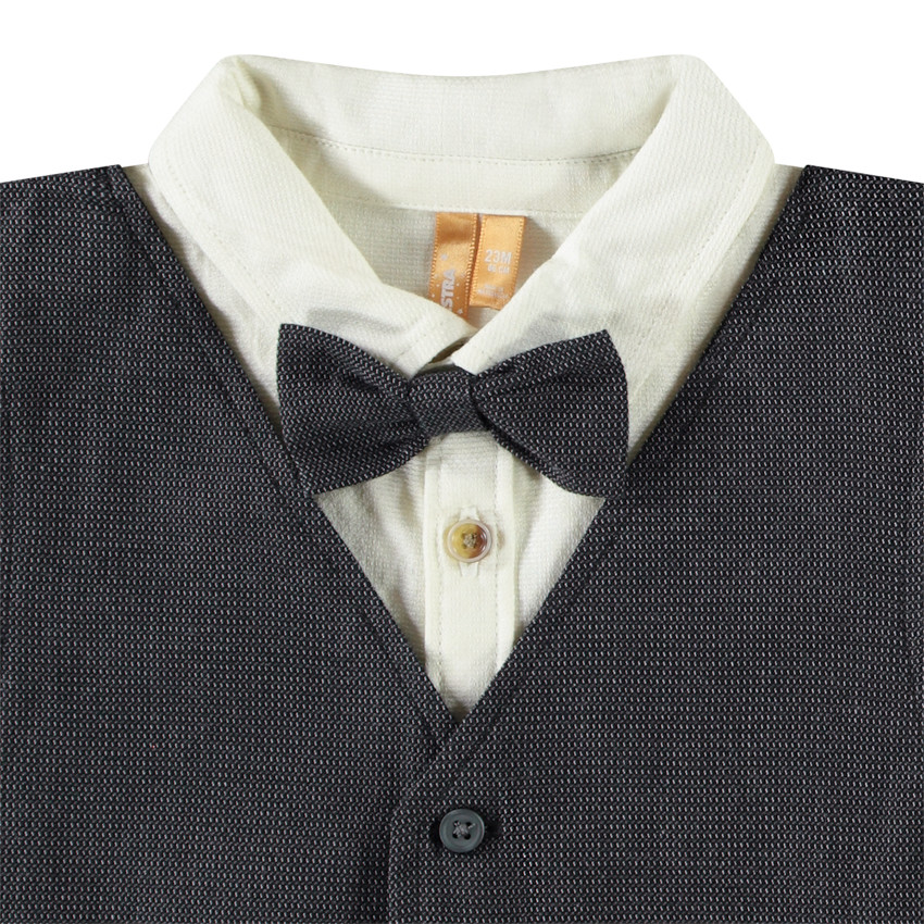 Σύνολο παντελονιού + πουκαμίσου με φιόγκο για bebe αγόρι 