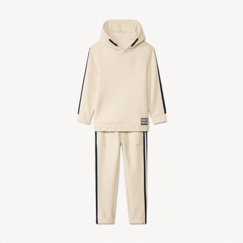 Ensemble jogging molleton à bandes pour garçon 