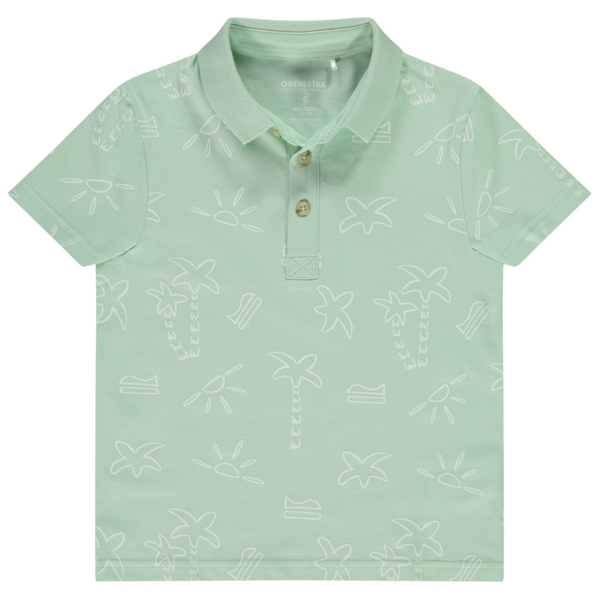 Πόλο κοντομάνικο με φαντεζί σχέδιο για αγόρι 