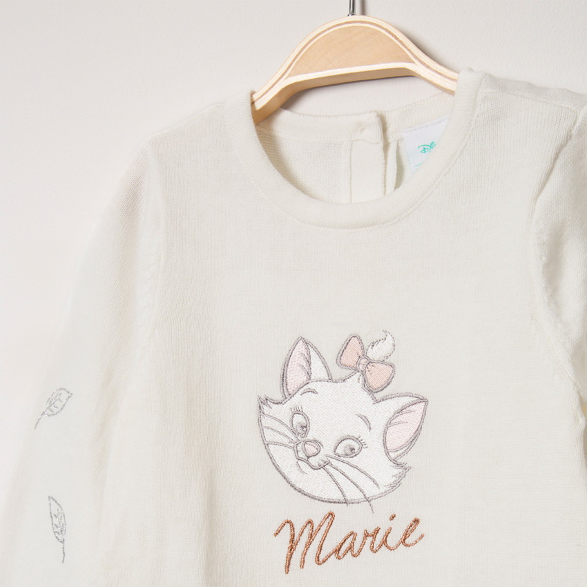 Robe manches longues en tricot broderie Marie Aristochats Disney Main Robe manches longues en tricot broderie Marie Aristochats Disney