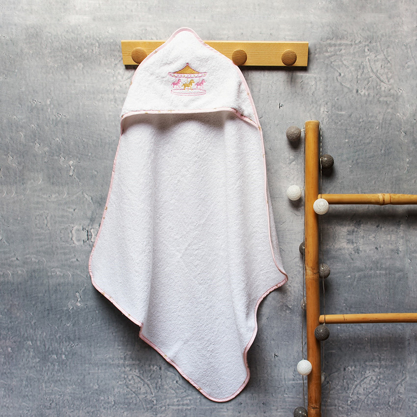  Κάπα-μπουρνούζι carοusel ροζ  