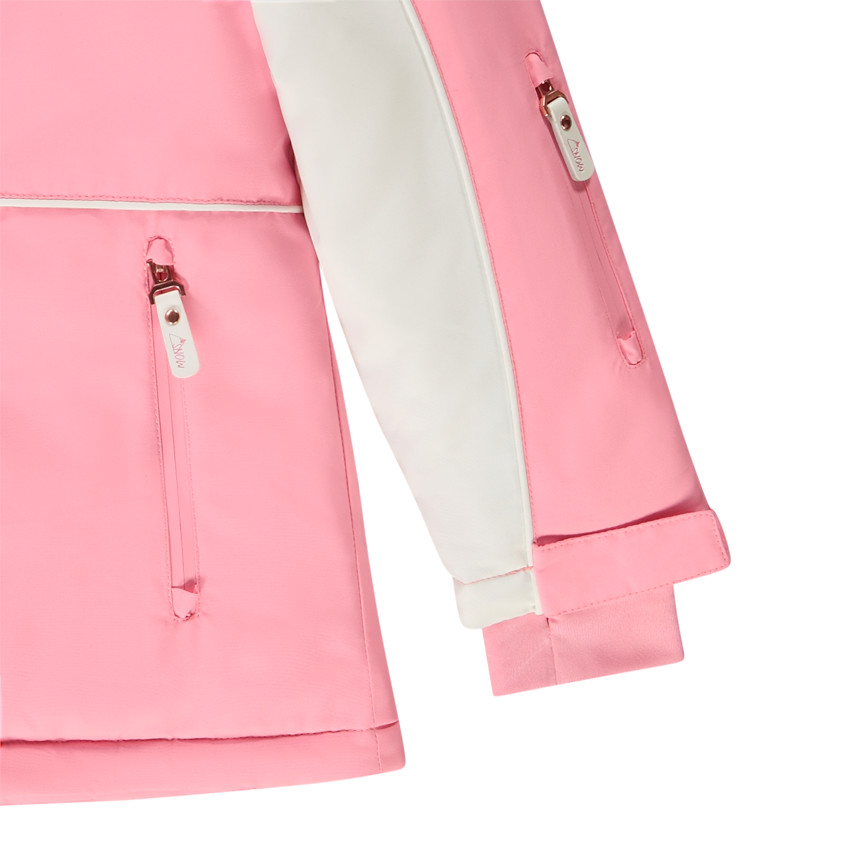 Μπουφάν σκι με κουκούλα και αποσπώμενη ψεύτικη γούνα για κορίτσι 