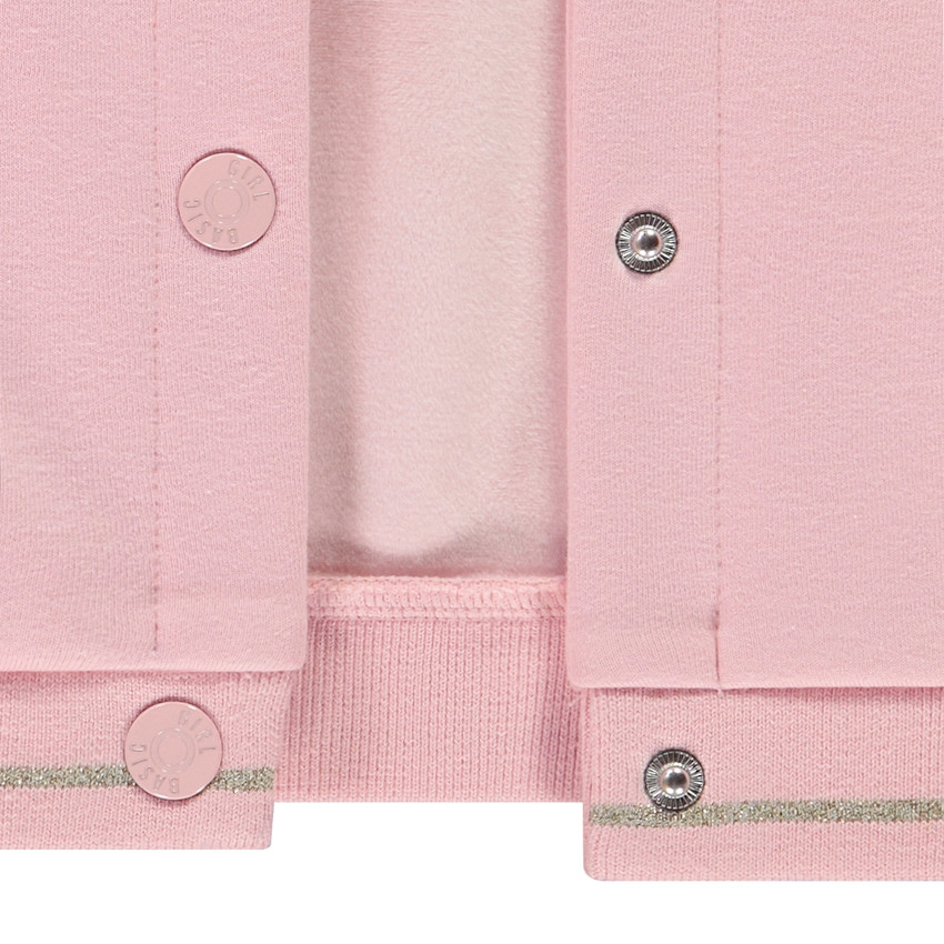 Ζακέτα teddy από φούτερ με επένδυση sherpa και σχέδιο NY για κορίτσι 