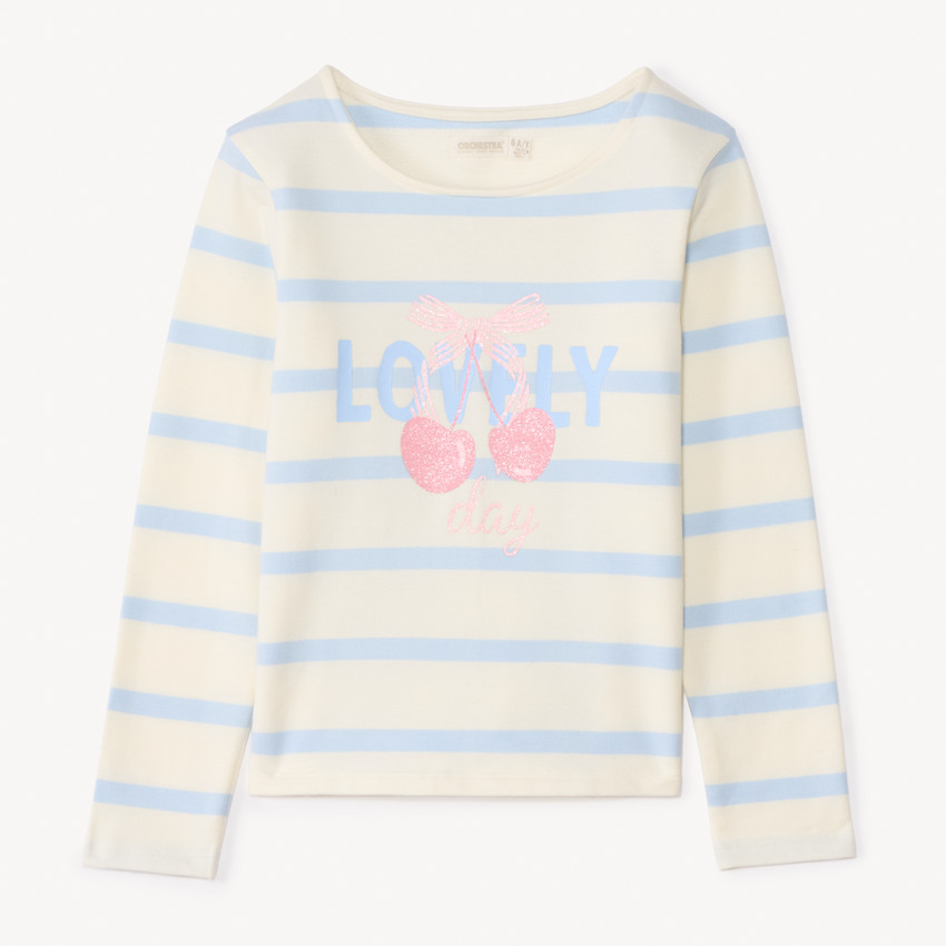 Μαρινιέρα φλις με σχέδιο κερασιού για κορίτσι 