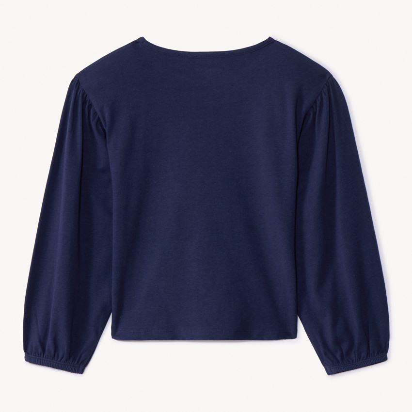 Μπλούζα μακρυμάνικη jersey με φαντεζί print για κορίτσι 