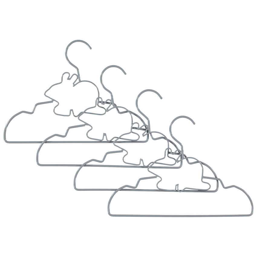 Σετ από 4 μεταλλικά κρεμάστρες σε σχήμα κουνελιού 