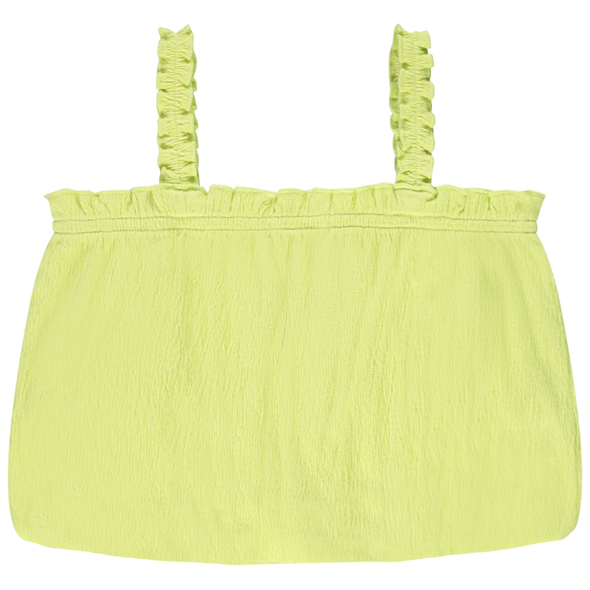 Αμάνικο μπλουζάκι με εφέ μπαλόνι και τιράντες με βολάν για κορίτσι  Additional Αμάνικο μπλουζάκι με εφέ μπαλόνι και τιράντες με βολάν για κορίτσι