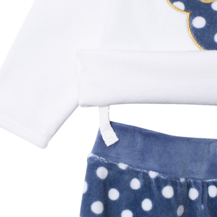 Pyjama en velours motif Minnie Disney et pois 