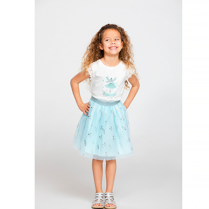 T-shirt manches courtes en dentelle pour fille  Additional T-shirt manches courtes en dentelle pour fille