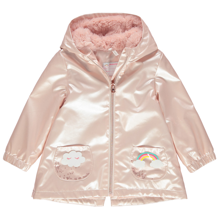 Παρκά από καουτσούκ με κουκούλα με επένδυση sherpa 