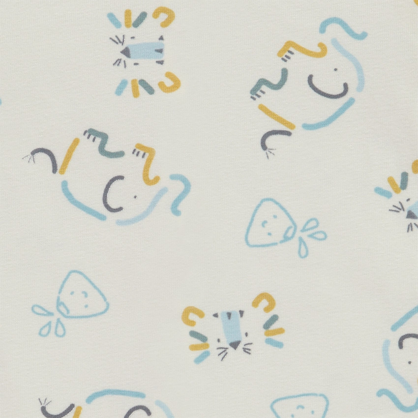 Σετ σαλοπέτα + μπλουζάκι με σχέδιο ελέφαντες για bebe αγόρι 