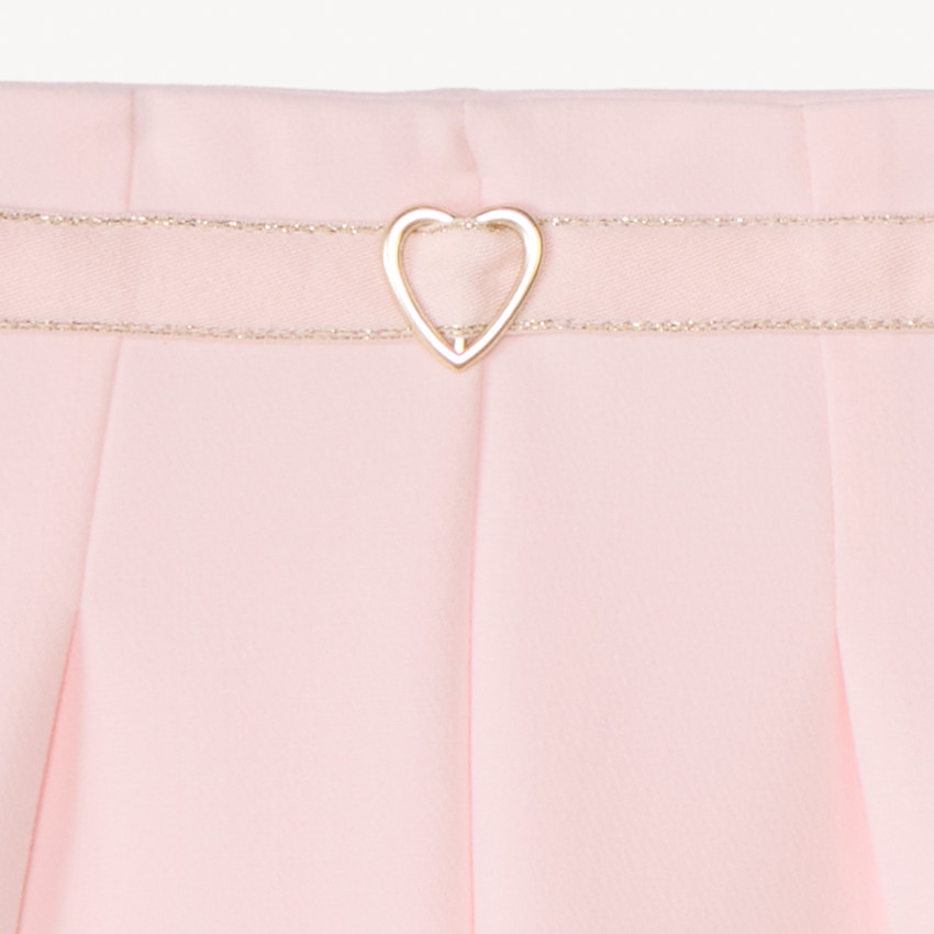 Σαλοπέτα από ομοιόμορφο twill με ύφασμα ζώνης για κορίτσι 