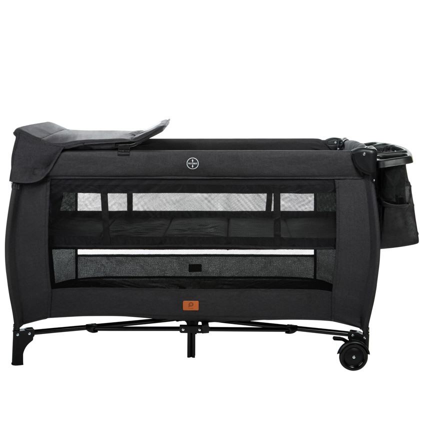 Κρεβάτι ταξιδιού με αξεσουάρ Top All In μαύρο 