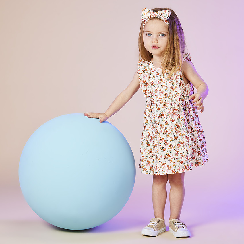 Κορδέλα με φιόγκο και λουλούδια για μωρό κορίτσι 