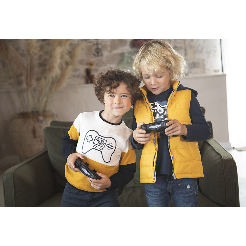 Πουλόβερ πλεκτό σε στυλ Color block σχέδιο χειριστήριο για αγόρι 