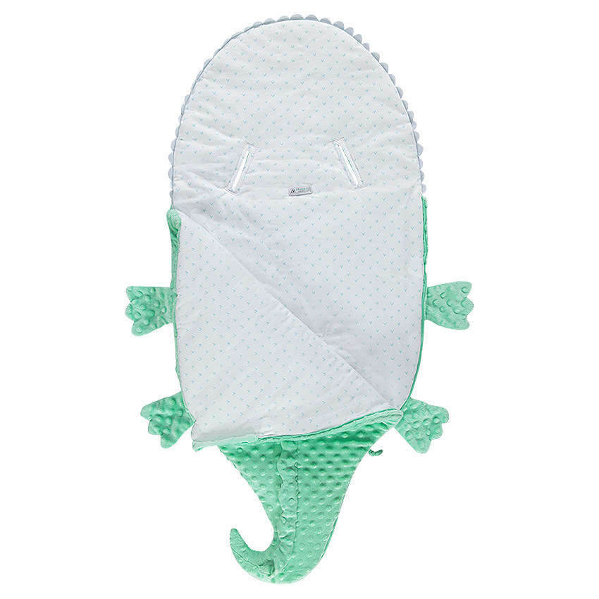 Υπνόσακος σε σχήμα κροκόδειλου από sherpa με ζέρσεϊ επένδυση 