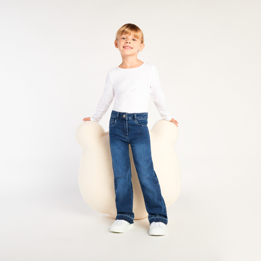 Παντελόνι από denim σε γραμμή καμπάνα για κορίτσι 