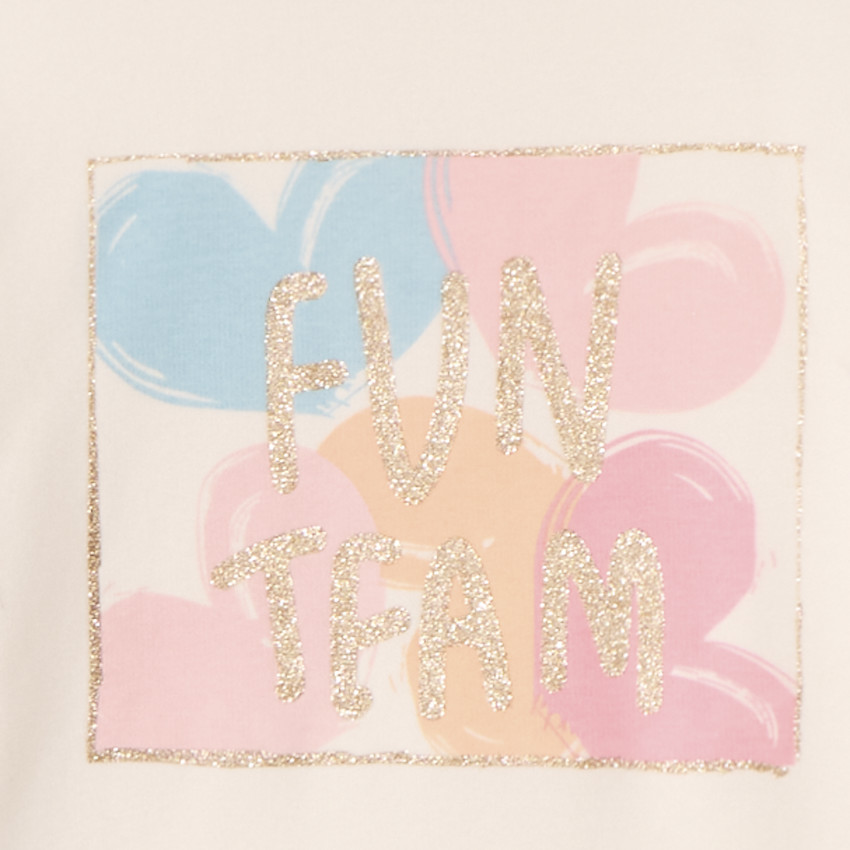 Ensemble sweat colorblock fantaisie + jogging pour fille  