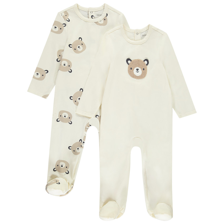 Σετ από 2 φορμάκια με σχέδιο αρκουδάκι για μωρό με διαφορετικές ανοίξεις ανάλογα με την ηλικία 