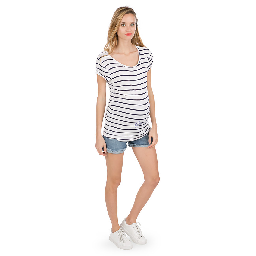 T-shirt κοντομάνικο εγκυμοσύνης με φαντεζί σχέδιο 