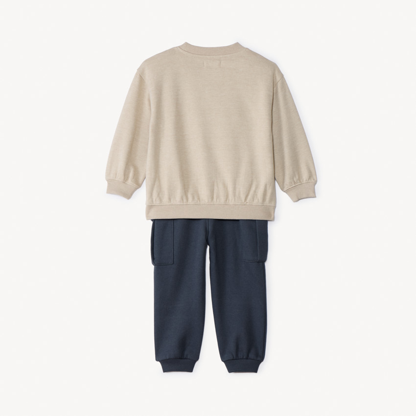 Ensemble sweat fantaisie + jogging style cargo pour bébé garçon  