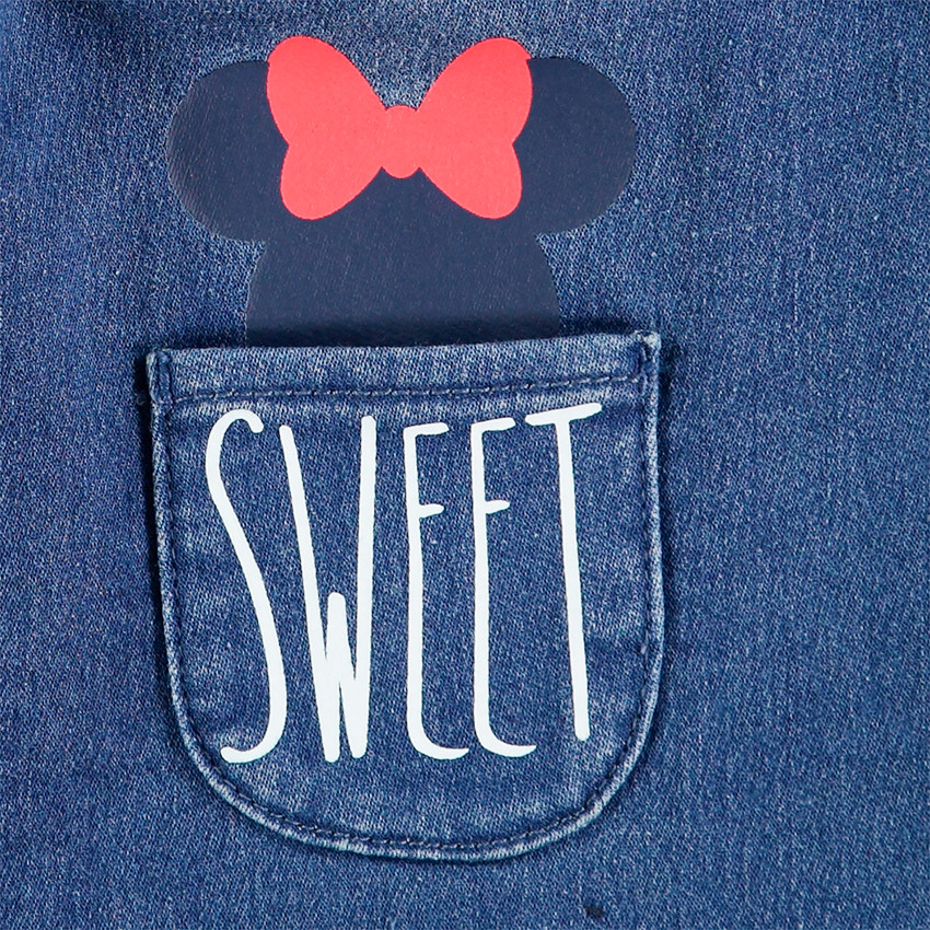 Τζιν κοντή σαλοπέτα  με τσέπες και στάμπα Minnie της ©Disney  Additional Τζιν κοντή σαλοπέτα  με τσέπες και στάμπα Minnie της ©Disney