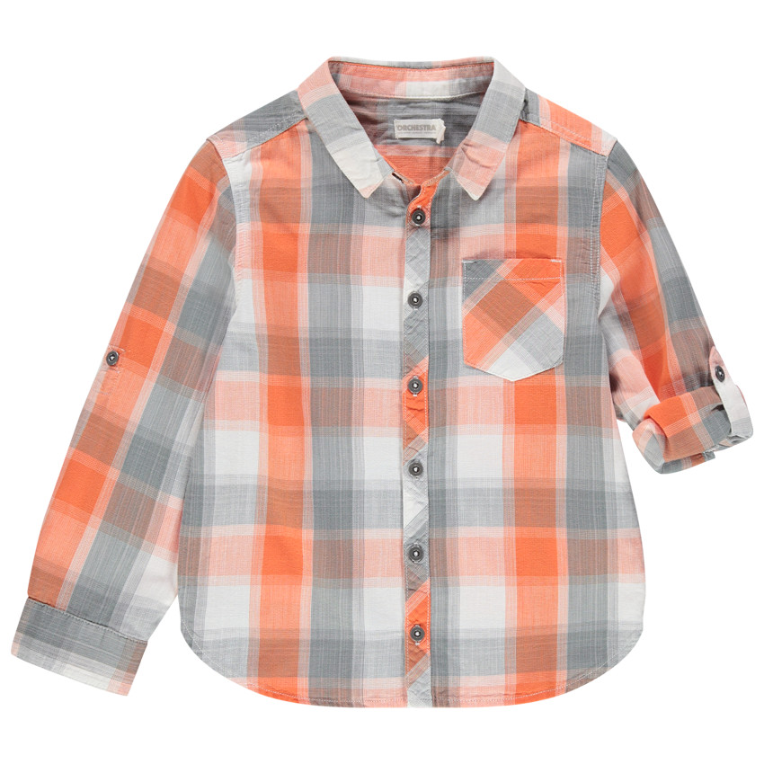 Μακρυμάνικο καρό πουκάμισο με τσέπη 