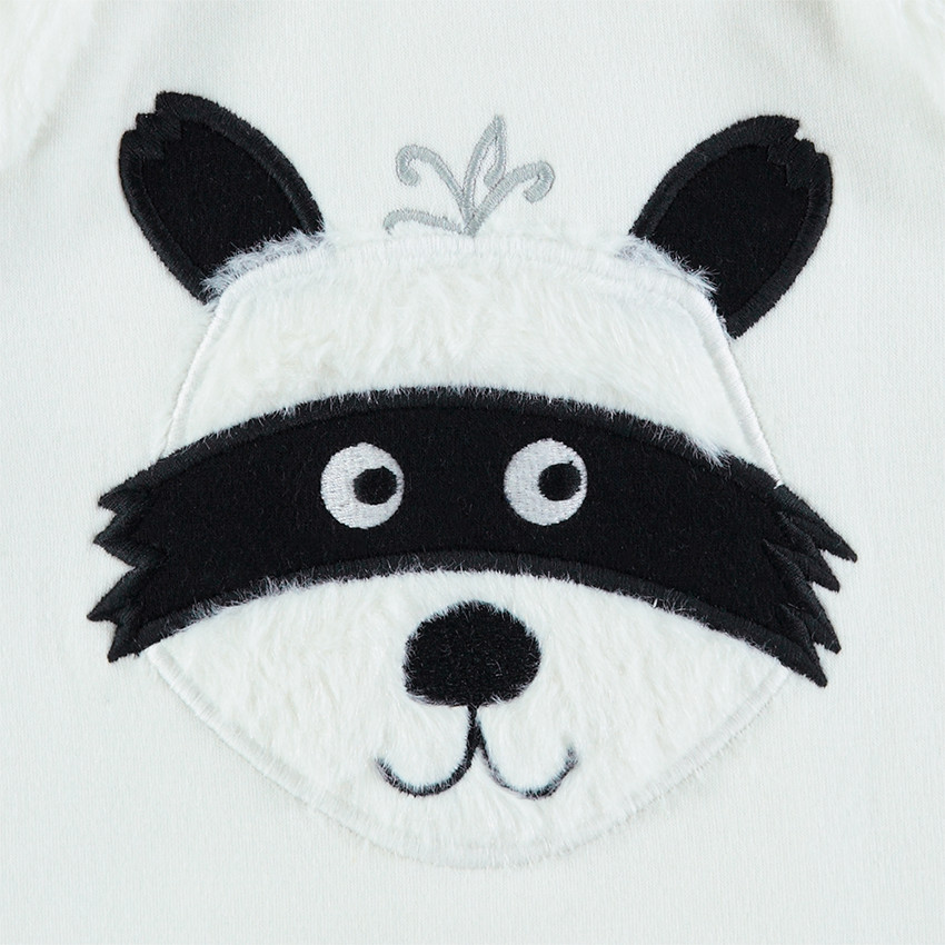 Ζακέτα από δύο υλικά με μανίκια από sherpa 