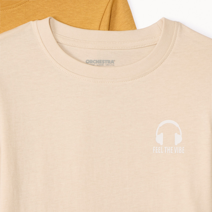 Σετ από 3 μονόχρωμα μακρυμάνικα μπλουζάκια για αγόρι 