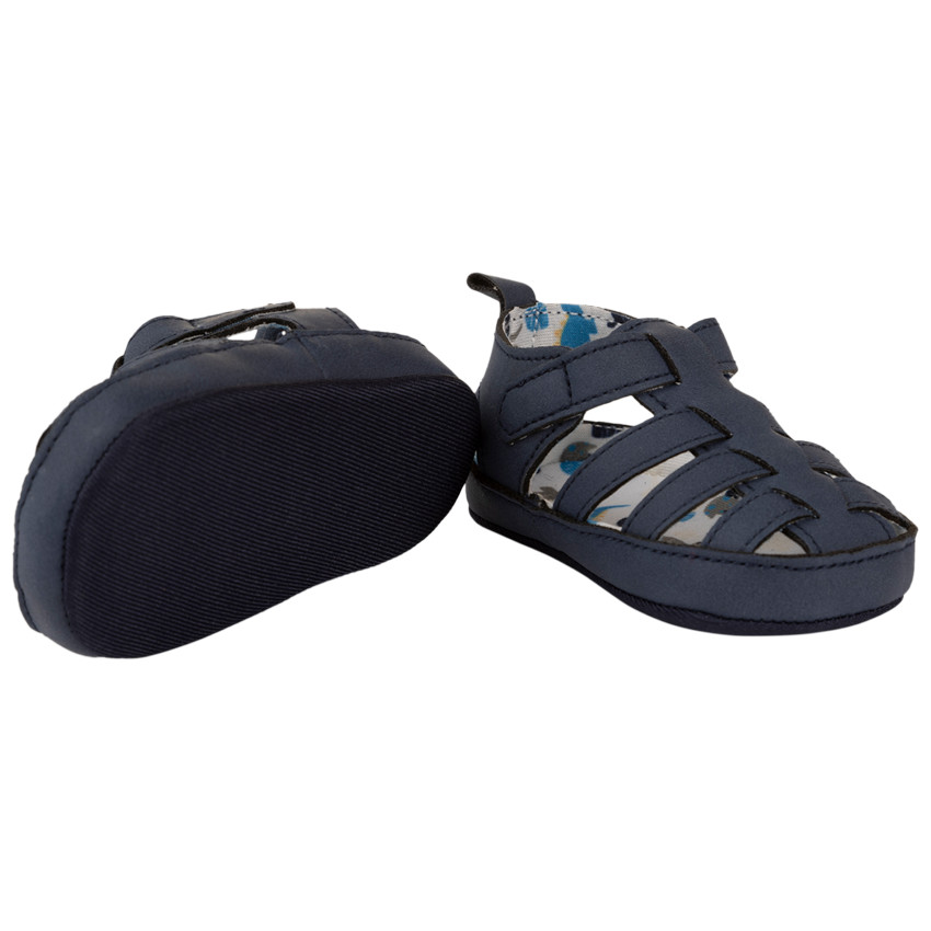 Σανδάλια κλειστά με σκρατς και εκτύπωση για μωρό αγόρι 