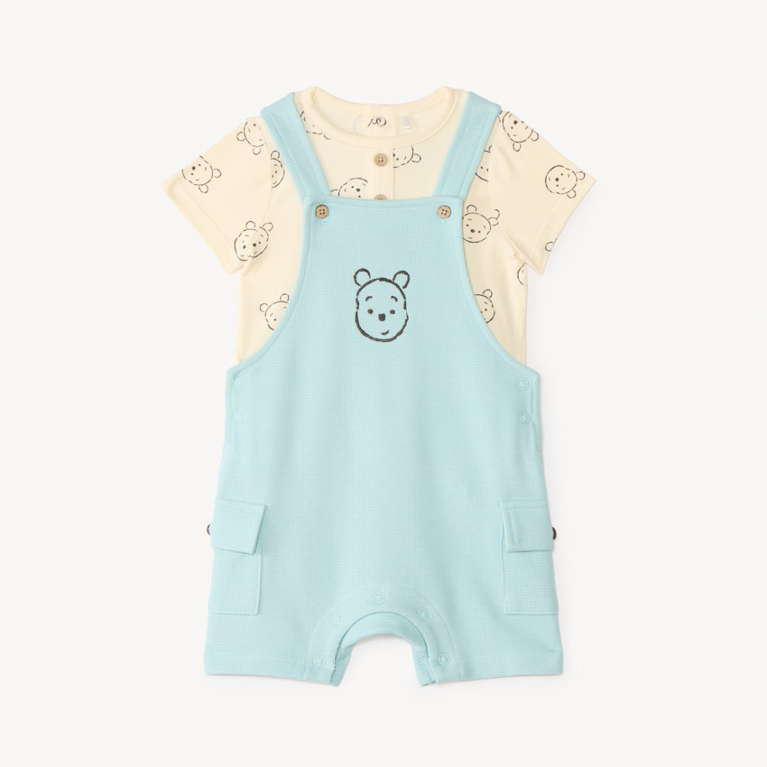 Σύνολο 2 τεμαχίων με σαλοπέτα + μπλουζάκι Winnie the Pooh Disney για αγόρι μωρού 