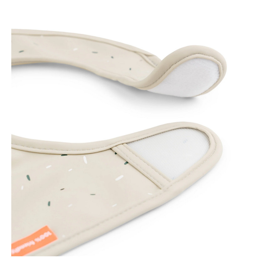 Σαλιάρα Σετ 2 Τμχ Velcro Lalee Sand DONE BY DEER 