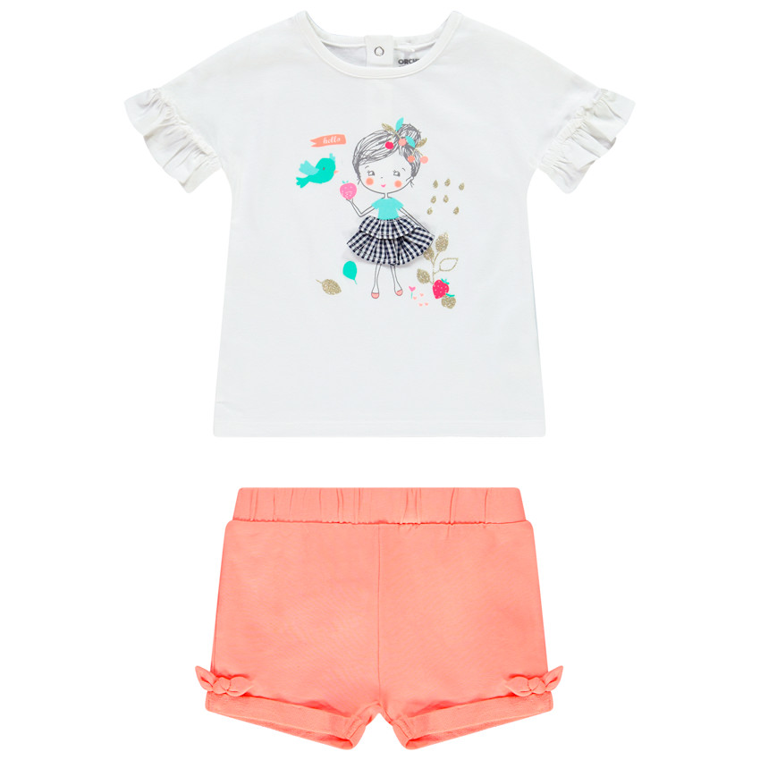 Σετ πλάζ βαμβακερό για bebe κορίτσι 