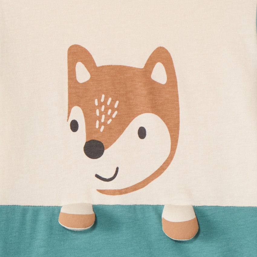 T-shirt manches longues print renard ludique pour bébé garçon 