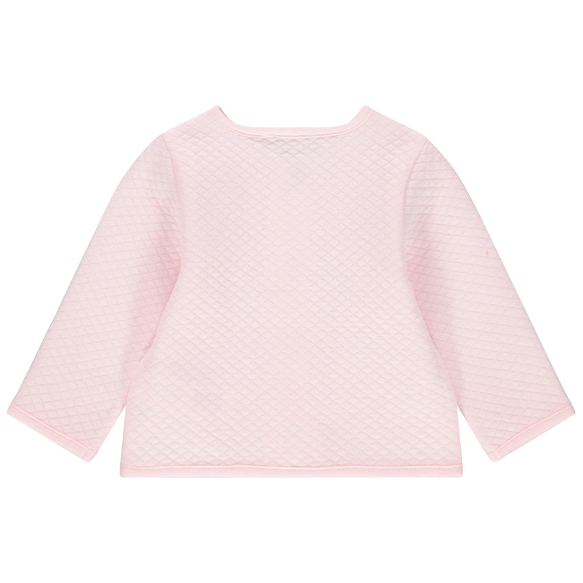 Φανελένια ζακέτα με κεντημένη φράση 