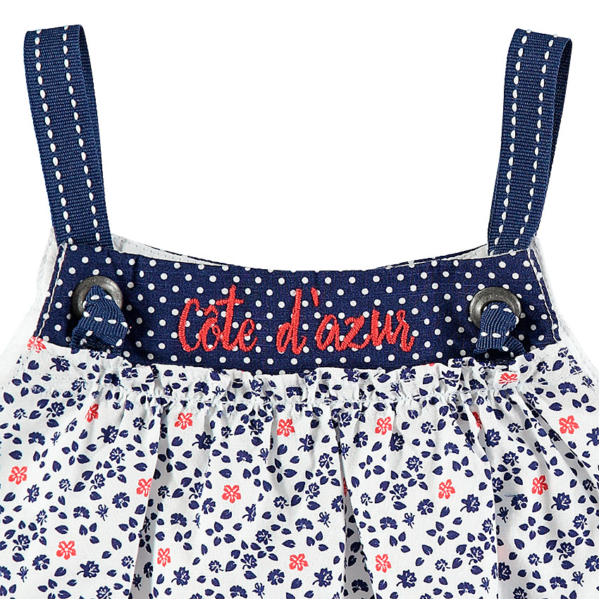 Τουνίκ με τιράντες με φλοράλ μοτίβο σε όλη την επιφάνεια 