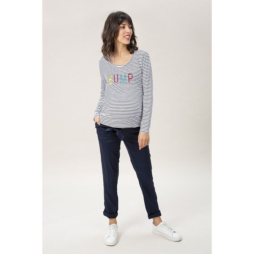 Παντελόνι εγκυμοσύνης με ζωνάκι φιόγκο  