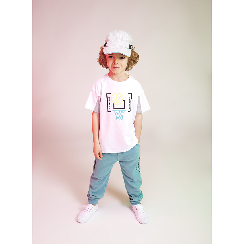 Καπέλο μπέιζμπολ με ανάγλυφο σχέδιο μπάσκετ για αγόρι 