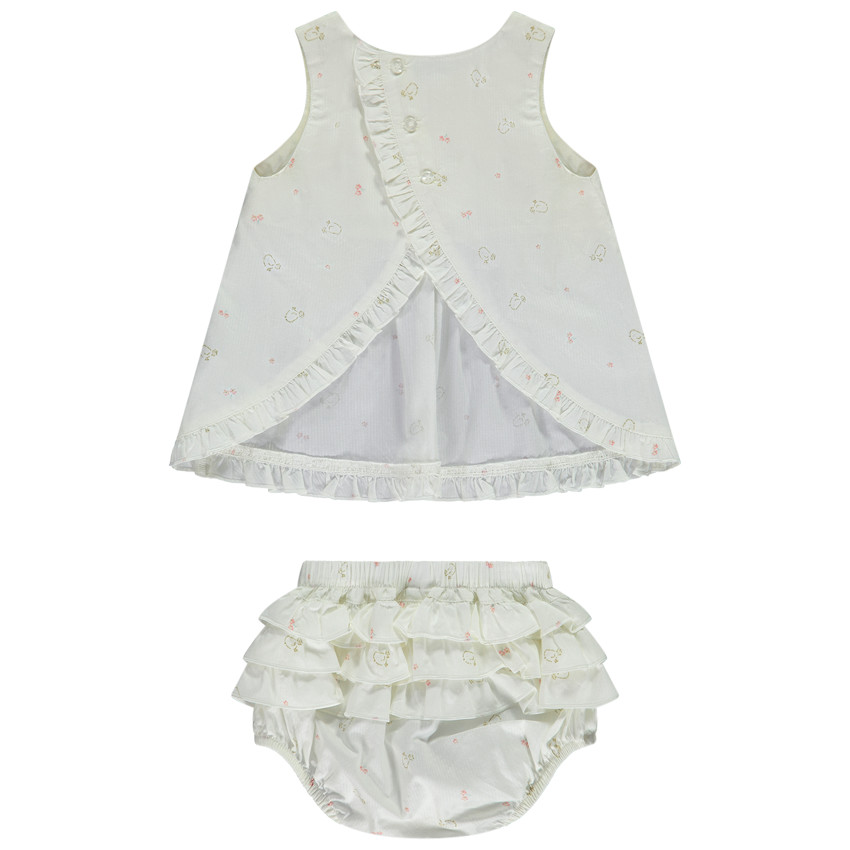 Ensemble 2 pièces débardeur + bloomer imprimés pour bébé fille 