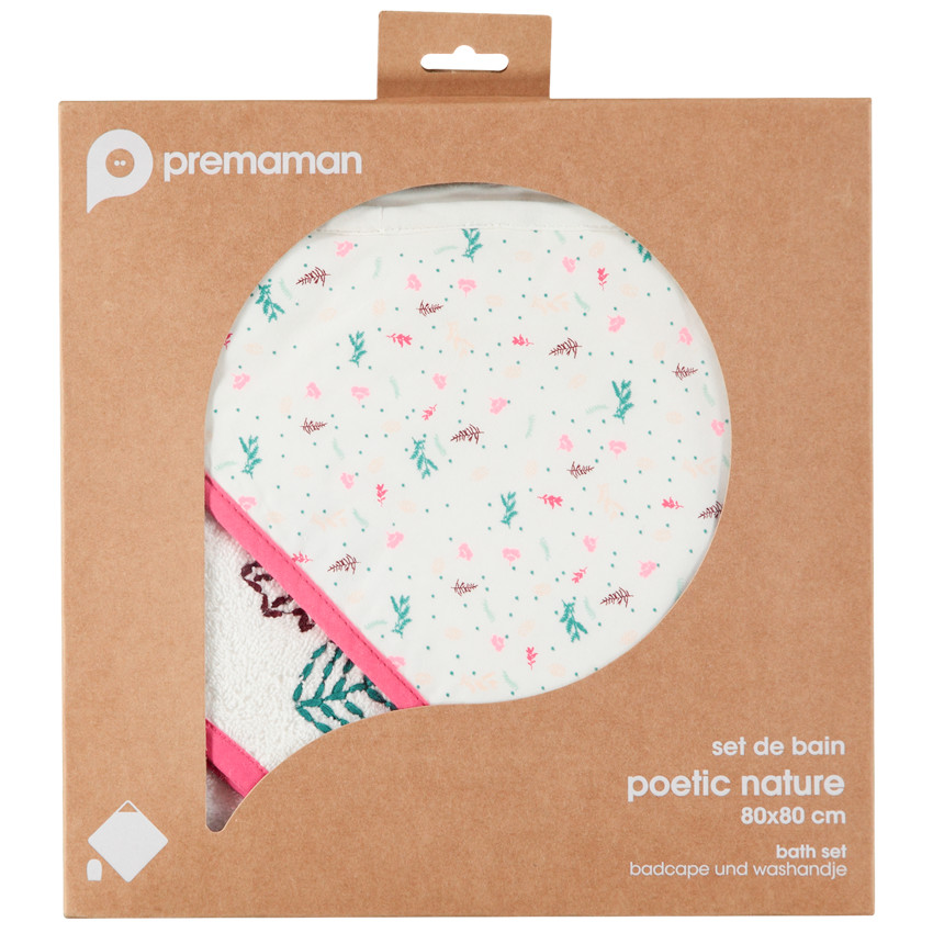 Cape de bain et gant de toilette Poetic nature 