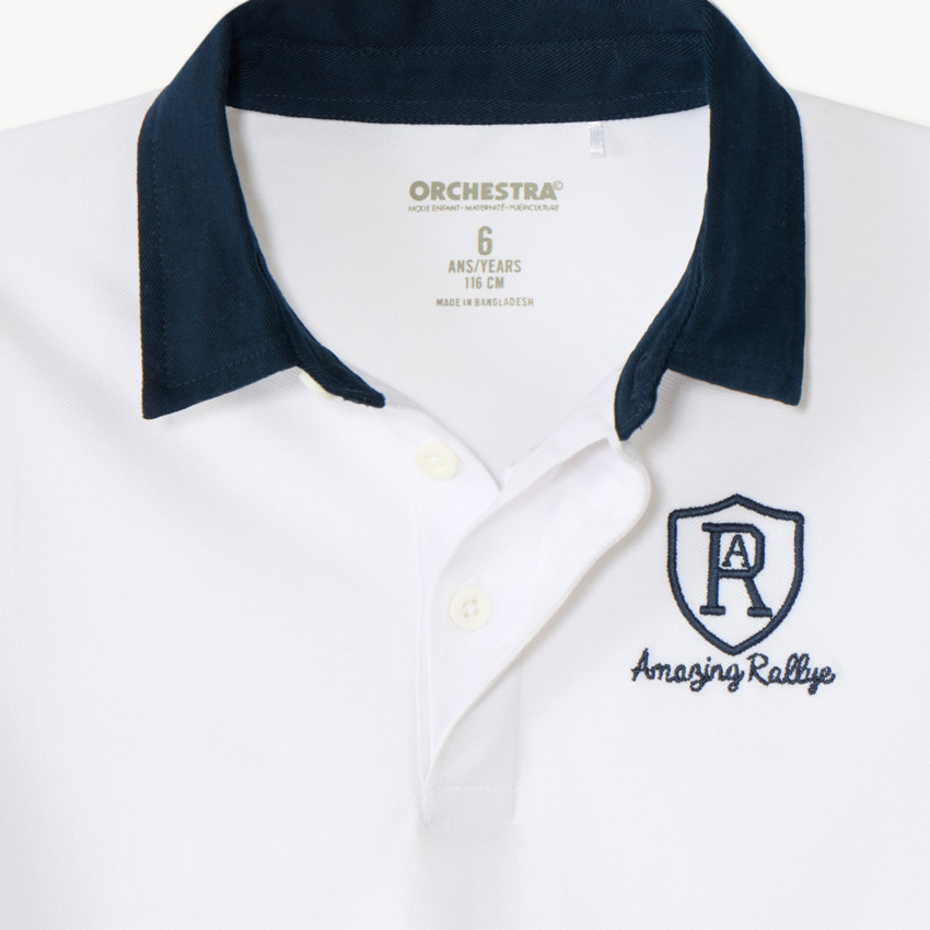 Πολό κοντομάνικο με κέντημα για αγόρι 